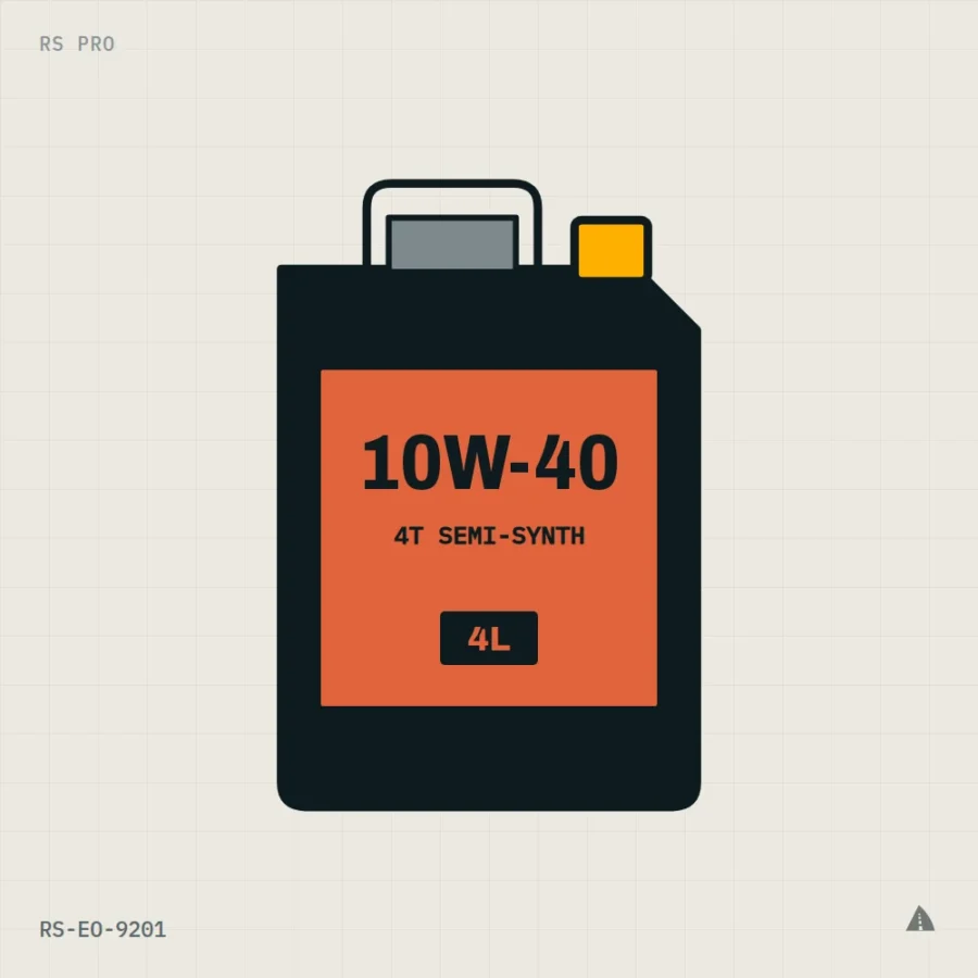10W-40 4T Semi-Synthetic Motorcycle Oil, 4 L (JASO MA2)